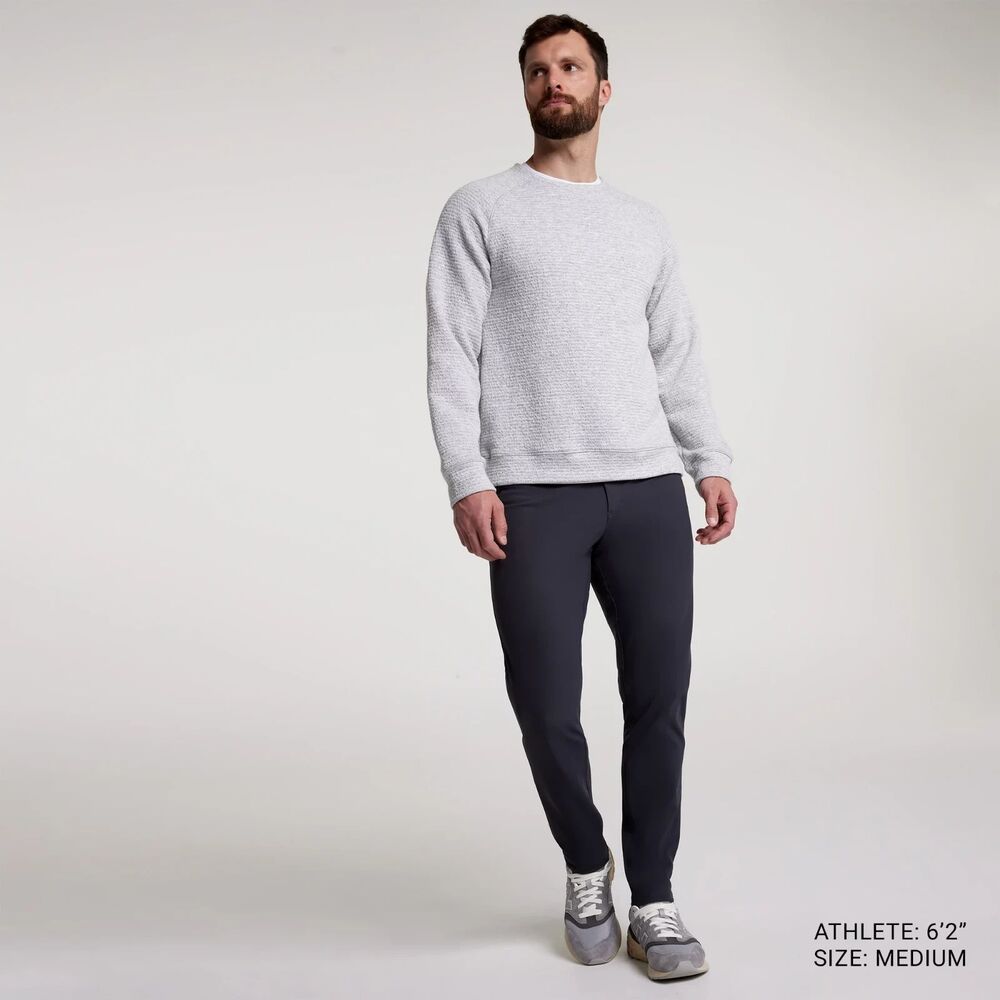 VRST Men's Recharge Lunar Fleece Crew - Color: Light Grey Heather